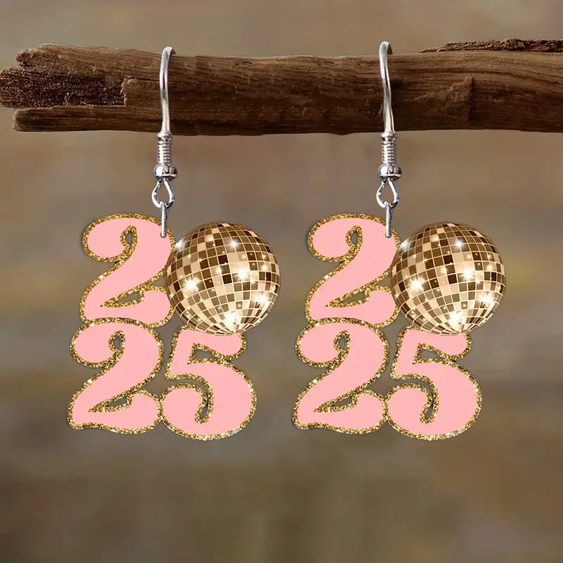 Wholesale New Year's Eve Digital Retro Fashion Temperament High-end All-match New Year Earrings